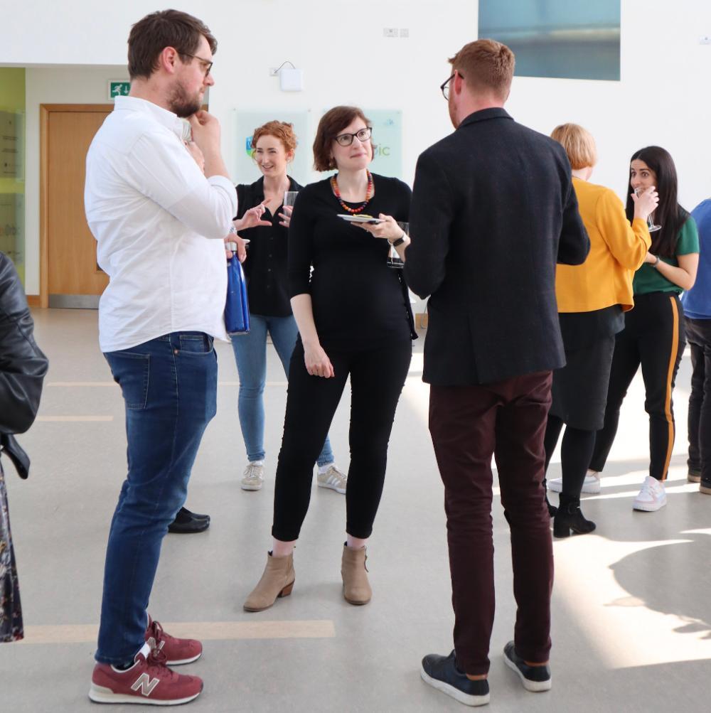 Attendees at the MESSAGE launch event buffet, May 2024