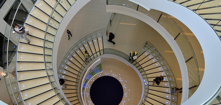 Spiral staircase UCD O'Brien Centre for Science